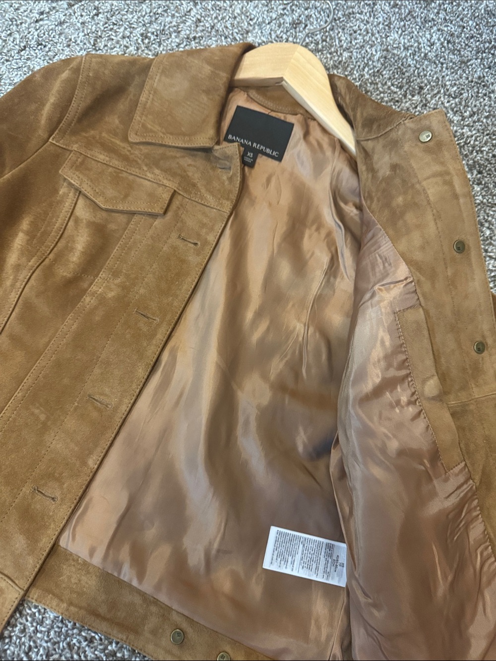 Banana Republic Suede Trucker Jacket - Brown - Picture 3 of 3